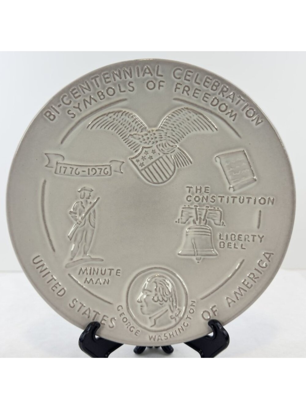 USA Bi-Centennial Celebration Symbols Of Freedom Collectible Plate 1976 Frankoma